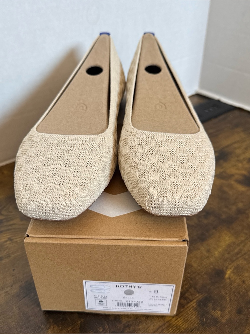 Rothy’s Women’s The Max Square Conch Basketweave Size 9 NEW Style 210-020